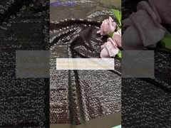 Stoffa ricamata a foglie di poliestere al 100%