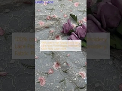 100% cotone di alta qualità ricamo tessuto di pizzo floreale elegante ricamo tessuto festa stile lussuoso