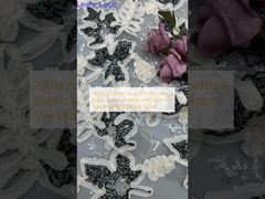 100% poliestere stoffa ricamata di pacco da sposa lussuoso e elegante