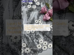 Tessuto di pizzo metallico di lusso di alta qualità Elegante matrimonio Tessuto ricamato di alta qualità