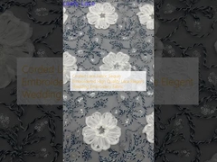 Stoffa di pizzo a corda, pacco ricamato, pizzo di alta qualità, elegante tessuto ricamato per il matrimonio