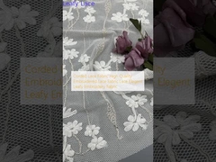 Tessuto di pizzo a corda di alta qualità tessuto di pizzo ricamato pizzo elegante tessuto di ricamo a foglia