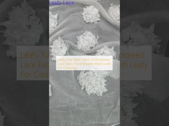 Tessuto a maglia di tulle a foglia tessuto a pizzo ricamato tessuto floreale a respiro a maglia a foglia per costumi