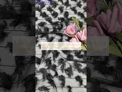 Tessuto a foglia cavo Chantilly pizzo alto tessuto per abbigliamento fai da te abito