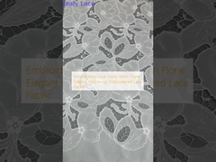 Ricamo di tessuto di pizzo a maglia floreale elegante ricamo di tessuto di pizzo a maglia