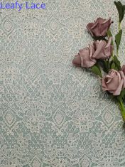 Poliestere pieno 125cm del pizzo ricamato rosa del peso leggero chimico del tessuto ampio