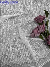 Tessuto floreale bianco a 55 pollici del pizzo in composizione di nylon nel rayon del cotone con il ciglio del pettine