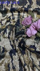 124cm Sequins multicolori Tessuto ricamato con rete a terra per abito da sera