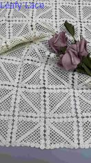 100% cotone avorio GEO tessuto di pizzo ricamato di alta qualità larghezza completa per abbigliamento donna di moda
