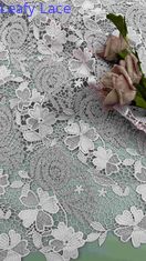 51 pollici 100% Poly colore viola chiaro floreale ricamo chimica abito tessuto per abito di moda