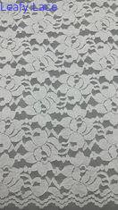 55 pollici di larghezza Nylon Spandex colore bianco Stretch floral design tessuto di pizzo elastico con vongole per abbigliamento donna di moda