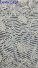 100% cotone Eco-friendly Crochet ricamato tessuto di pizzo con modello floreale