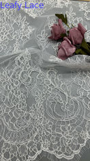 Tessuto di pizzo di Chantilly francese di lusso tessuto durevole ed elegante Festa di nozze Occasioni tessuto bianco