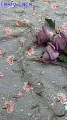 100% cotone ricamo tessuto di pizzo floreale elegante ricamo tessuto per abito da festa