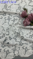 Tessuto a pizzo 3D Elegante ricamo floreale Tessuto a laser Tech Party Stile lussuoso Tessuto a pizzo