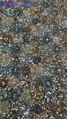 Colorato 100% di poliestere stile biancheria da sera tessuto ricamato per abito show di moda