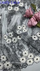 Stoffa di pizzo metallico di lusso Elegante stoffa per ricami da matrimonio