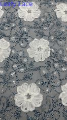 Tessuto di ricamo da sposa elegante per abiti da sposa
