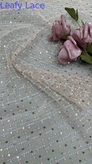 Seuqin tessuto ricamato Lusiate Sequin ricamato tessuto pizzo foglia lusso occasione tessuto matrimonio