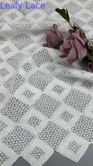 Merletti bianchi 100% di cotone tessuto di merletti a buco ricamato tessuto di merletti a maglia tessuto di merletti per occasioni