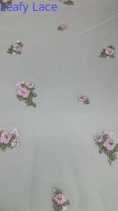 Tessuto di pizzo a perline di fiori ricamato a maglia di pizzo di pizzo Respirare tessuto occasione abbigliamento tessuto di compleanno