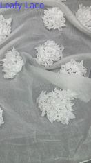 Tessuto a maglia di tulle a foglia tessuto a pizzo ricamato tessuto floreale a respiro a maglia a foglia per costumi