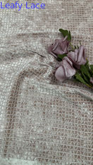 100% poliestere maglia ricamata stoffa di pizzo di sequin tessuto Holow-up elegante pizzo Fabic