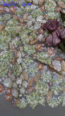 Pizzo a rete con paillettes scintillanti per abiti da sera 100% poliestere tessuto ricamato con paillettes colorate