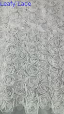 Rosa bianca rete francese Chantilly pizzo tessuto respiro E elegante bianco per abiti abiti da sposa