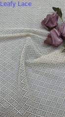 100% Cotone Pizzo Bianco Effetto Intrecciato Forato Per Abiti da Sposa da Sera Artistici