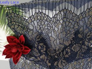 Tessuto metallico del pizzo del bordo del pettine di Lurex del ciglio per signora Dress Garment
