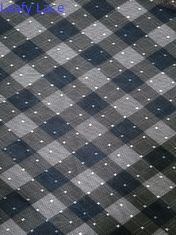 Poliestere Dot Printing Flocked Mesh Fabric per il vestito dalla bambina