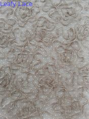 Tessuto cachi del ricamo di applique