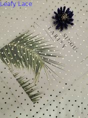 Tessuto metallico di scintillio di Tulle Mesh Foil Printed Polka Dot dell'avorio