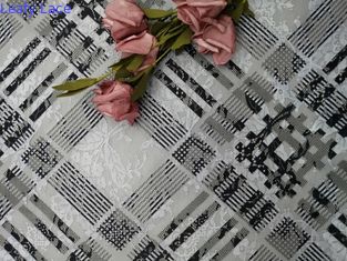 Tessuto stampato floreale del pizzo del poliestere per signora Evening Dress