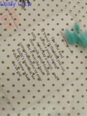 Polka verde Dot Tulle Flocked Mesh Fabric di scintillio per la bambina