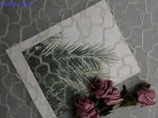 Tessuto del pizzo di Mesh French Chantilly Decorative Geometric del ricamo