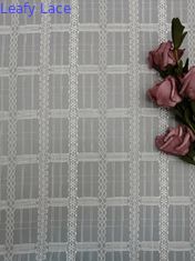 Signora geometrica bianca Dress Fabric di Mesh Tulle Lace Fabric Lightweight