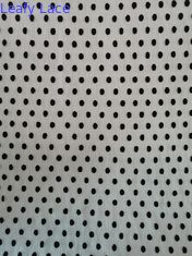 Dot Tulle Crinkle Flocked Pleated nero Mesh Fabric