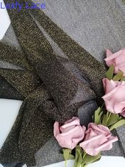 Oro Lurex Mesh Tulle Metallic Lace Fabric per la camicia basante femminile