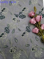 Panno ricamato della lettiera di Tulle Mesh Fabric Garden Flower Lace