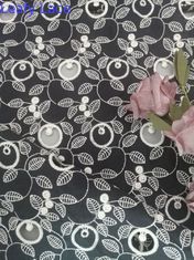 Il voile 100% del cotone ricamato munisce di occhielli il tessuto due - Tone Lace