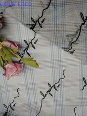 Il modello della lettera dell'OEM si è affollato Mesh Fabric Printed Tulle Lace