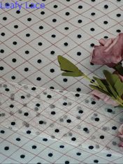 57" doppio colore ricamato merletta la Polka Dot Mesh Children Clothes Fabric del tessuto