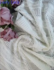 Tessuto elegante ricamato nuziale bianco del vestito dall'abito di nozze del tessuto del pizzo