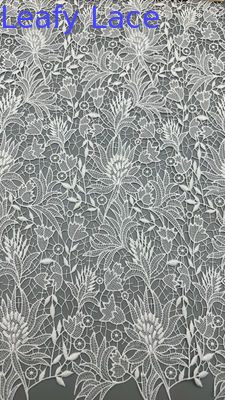 Laser Lace White Luxury Embroidery Elegant Luxary knit Flower Embroidery Fabric Lace Fabric Wedding Birthday Occasions Hight Quality For Ladies Fabric