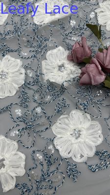 Corded Sequin Lace Elegent Wedding Embroidery Fabric for Wedding Gowns