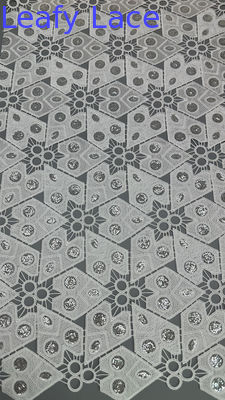 Hollow-up Lace Embroidered Metallic Fabric Lace Fabric New Collections Pattern for Dress Fashion Design