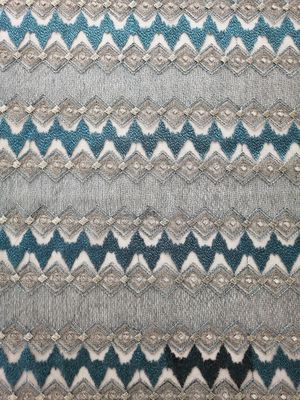 49" Gold Lace Metallic Embroidered Fabric For Women Dress