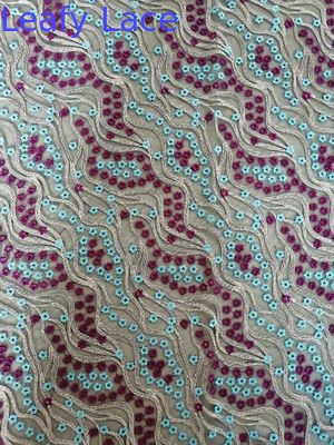 49 inch Colored 3D Floral Luxury Lace Fabric For Female Dresses